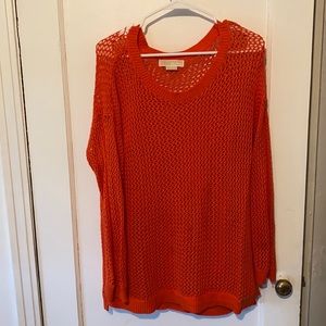 MICHAEL by Michael Kors Hollowed Out Fishnet Knit Sweater. Women’s size 1X.